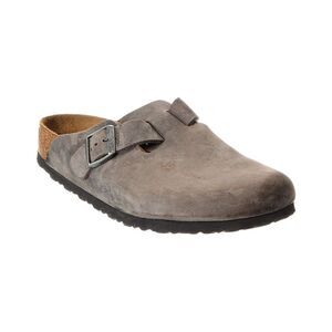 Birkenstock Boston Bs Leather Clog, Grey